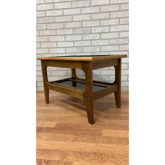 Vintage Mid Century Danish Two Tier End/Side/Serving Table For Sale In Chicago - Image 6 of 9
