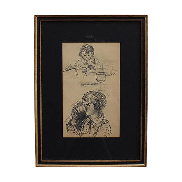 Portrait of Two Sisters by Guillaume Dulac, Circa 1920s For Sale