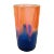 Vintage Orange and Blue Resin Vase by Steve Zoller For Sale