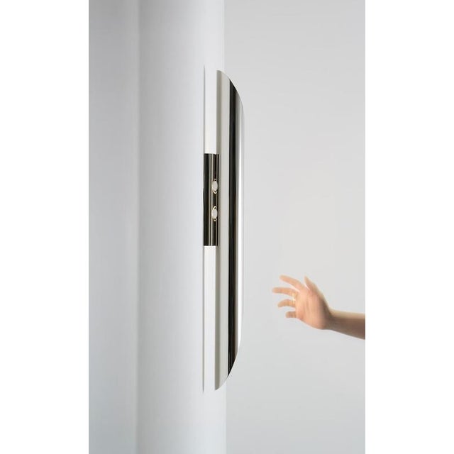 Metal Oblong Lové Wall Lamp by Jennifer Midoz For Sale - Image 7 of 13