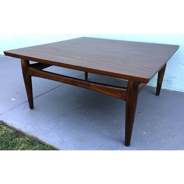 Square Mid-Century Modern Coffee Table | Chairish