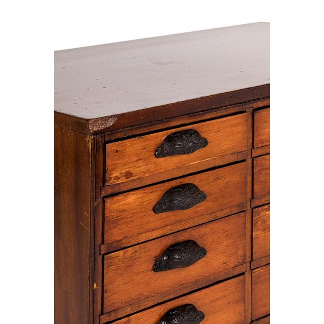 Wood Vintage English Haberdashery Drawers For Sale - Image 7 of 13