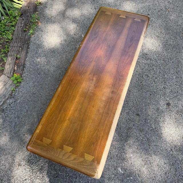 Wood Mid Century Modern Attributed Lane Acclaim Rectangular Coffee Table by Andre Bus For Sale - Image 7 of 12