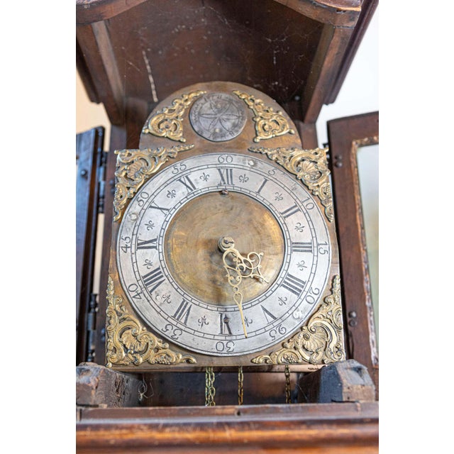 French Louis XV Period Walnut Longcase Clock from the Rhône Valley, circa 1760 For Sale - Image 4 of 16