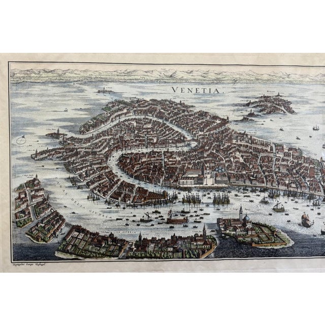 Traditional C1650 Copperplate Engraving of Venice by Joan Blaeu For Sale - Image 3 of 11