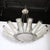 Metal Art Deco Geometric Frosted Glass & Nickeled Starburst Chandelier Signed Degué For Sale - Image 7 of 18