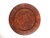 Brown Antique Art Nouveau Round Hand-Carved Bread Board With Poppies and Wheat For Sale - Image 8 of 9