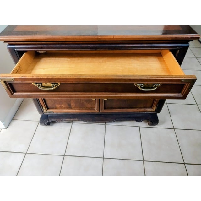 Broyhill 1960s Dining and Wine Cabinet With Extendable Table For Sale - Image 4 of 8