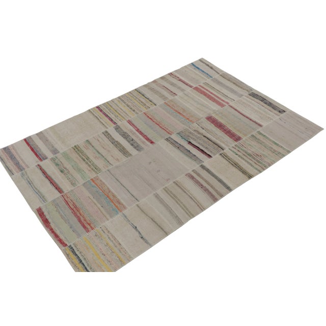 Handwoven in wool, Rug & Kilim presents a 6x9 contemporary rug from their innovative new patchwork kilim collection. On...