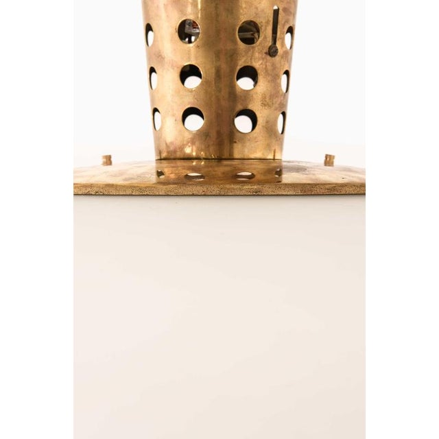 Model 71 Ceiling Lamp in Brass and Opaline Glass attributed to Lisa Johansson-Pape, 1950s For Sale - Image 4 of 11