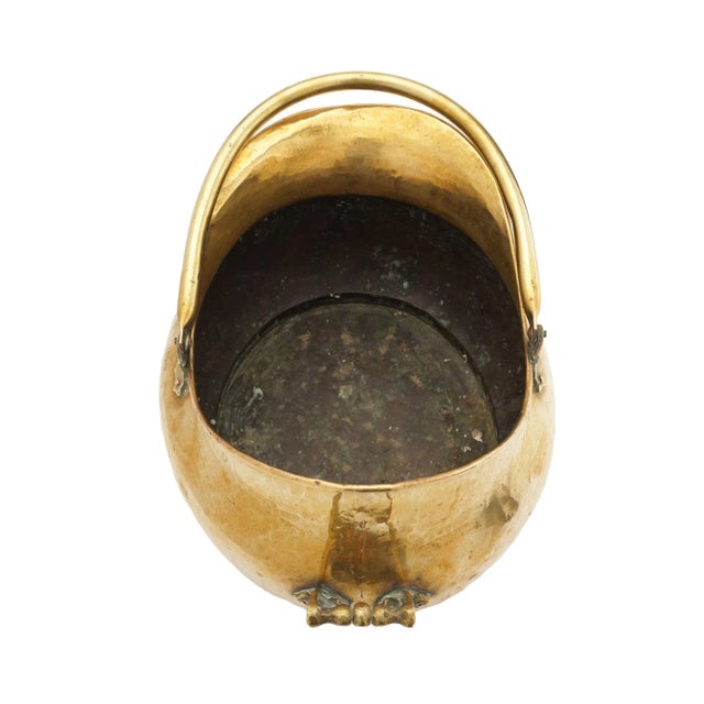 English Brass Helmet Form Coal Hod, 1800's For Sale - Image 12 of 12