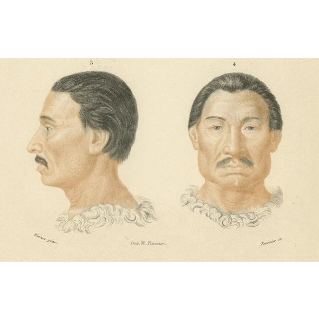 After Werner, African & Charrúa, Uruguay Men, 1849, Handcolored Engraving For Sale - Image 3 of 6