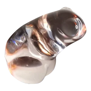 Orrefors Sweden Clear Crystal Frog Figurine Paper Weight