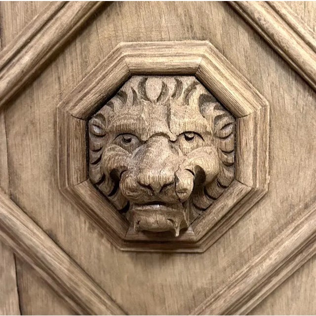 19th Century Flemish Renaissance Confiturier ~ Cabinet in Stripped Oak For Sale - Image 12 of 12