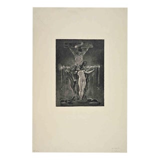 Félicien Rops, Calvary, Nude, 1882, Etching For Sale