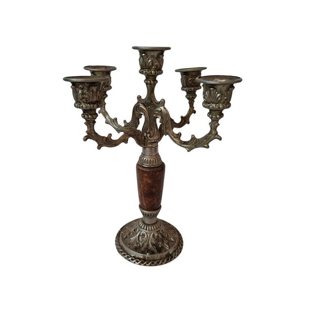 Vintage Baroque 5-Light Candelabra from Agad, 1970s For Sale - Image 9 of 9