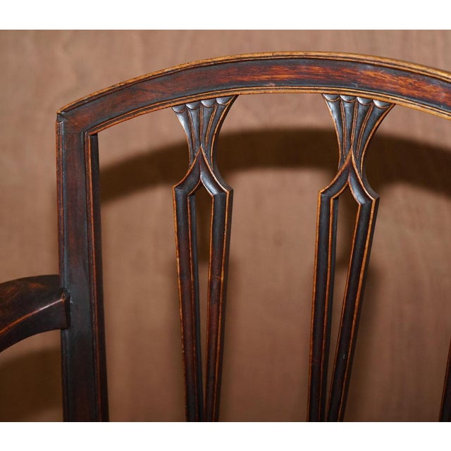 Late 18th Century Set of Antique Georgian Carved Armchairs, 1780s For Sale - Image 5 of 18