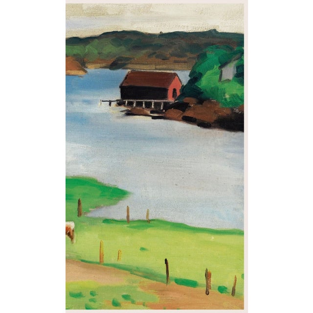 Vintage Countryside Art Print – Farm Landscape by Marquet, 30" X 20" For Sale In Buffalo - Image 6 of 7