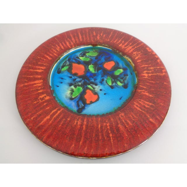 Blue Large Glazed Ceramic Bowl, Germany, 1960s For Sale - Image 8 of 10