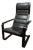 Mid-Century Modern Lamino Lounge Chair in Black Leather by Yngve Ekstrom, Denmark, 1970s For Sale