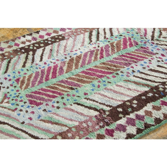Art Deco Contemporary Art Deco Style Polychromatic Geometric Wool Rug by Rug & Kilim, India For Sale - Image 3 of 9