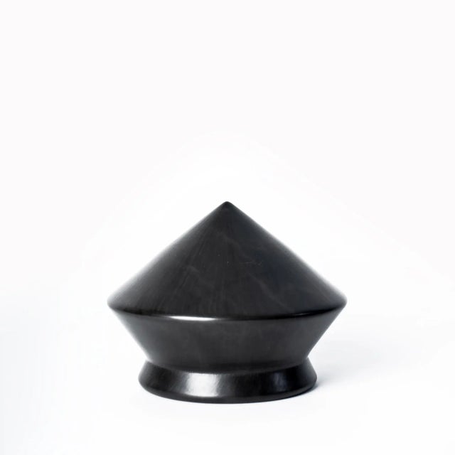 Black 15 Decorative Object and Table Mirror in Bucchero by Studio Lievito + Maddalena Vantaggi For Sale - Image 6 of 6