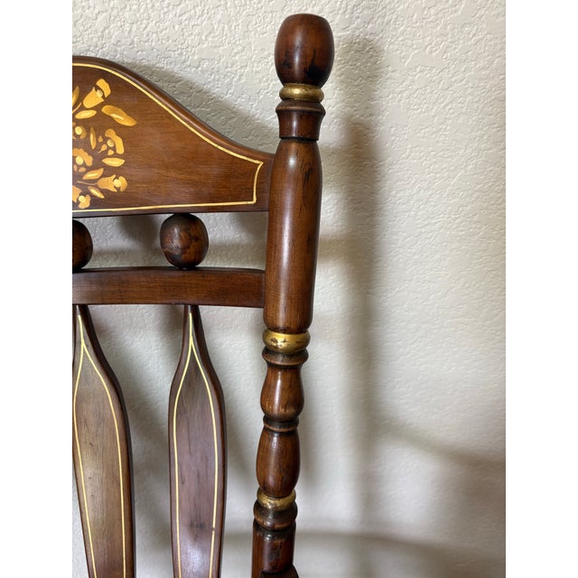 1970 Virginia House Gold Stenciled Colonial Rocking Chair For Sale In Denver - Image 6 of 12