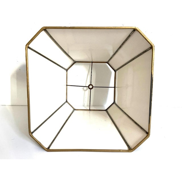 Midcentury Brass Dragon Lamp & Shade For Sale - Image 12 of 12