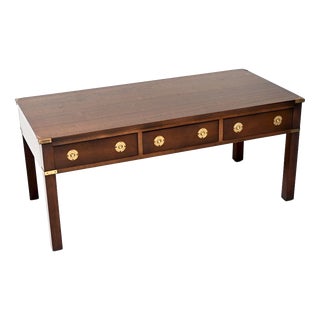 Antique Military Campaign Coffee Table, 1950s For Sale