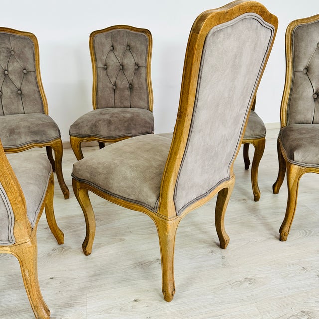 Wood Louis XV Dining Chairs – Set of 8 For Sale - Image 7 of 11