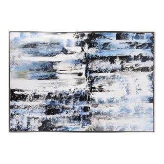 Kenneth Ludwig Black & White Abstract Painting For Sale