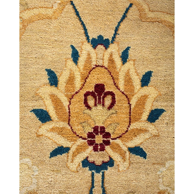 Traditional Mogul, One-of-a-Kind Hand-Knotted Area Rug - Yellow, 9' 2" x 12' 1" For Sale - Image 3 of 8