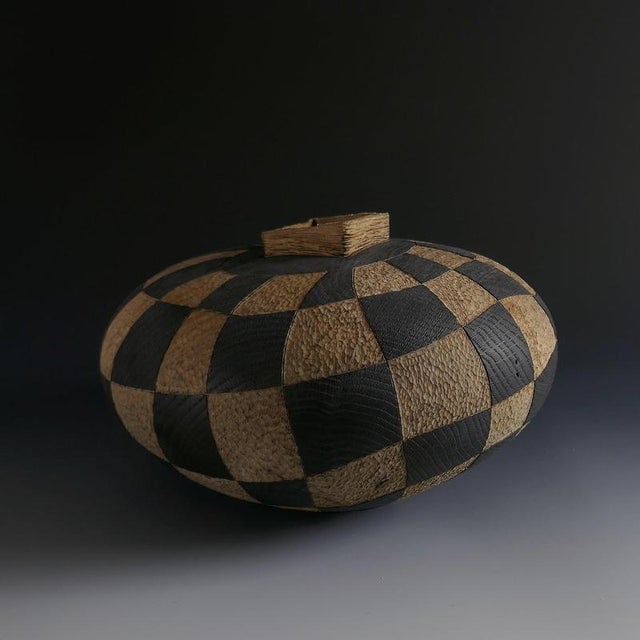 Mr Vénérable Is Dressed Vases in Oak Wood by Yann Marot, Set of 3 For Sale - Image 13 of 14