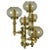 Scandinavian Modern Brass Candelabra with Glass Shades, 1960s For Sale - Image 11 of 11