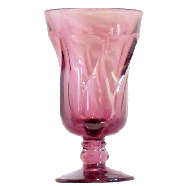 Lovely 6-piece collection of vintage Fostoria in the highly sought-after amethyst Jamestown pattern. A beautiful purple...