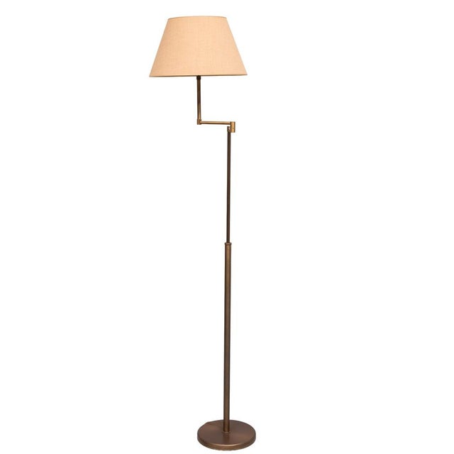 Swing Arm Library Floor Lamp from Steinhauer, Germany, 1980s For Sale - Image 4 of 8