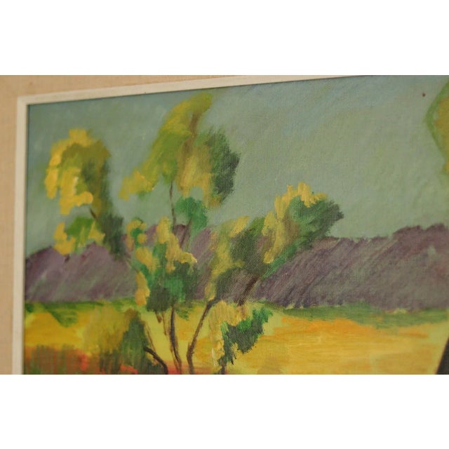 Bror Göransson, Landscape with Barn, 1960s, Oil on Canvas, Framed For Sale - Image 9 of 11
