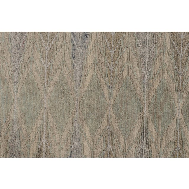 2010s Rug & Kilim’s Scandinavian Style Rug in Beige, Brown & Gray Geometric Patterns For Sale In New York - Image 6 of 7