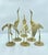 Metal Brass Cranes, 1960s, Set of 6 For Sale - Image 7 of 9