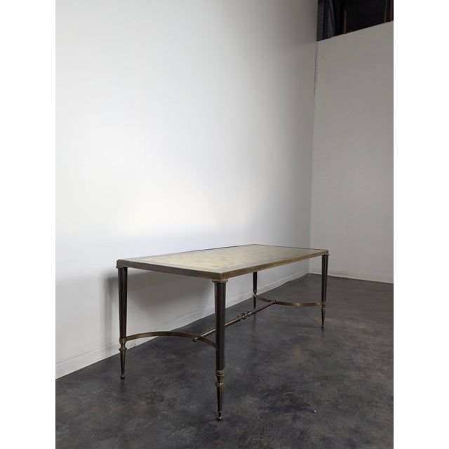 Gold Leaf Coffee Table from Maison Jansen For Sale - Image 4 of 5