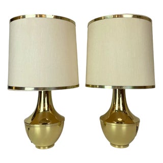 Italian Brass Table Lamp, 1970s, Set of 2 For Sale