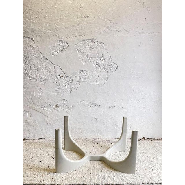 Vintage Danish Modern Marmorino Coffee Table with Sculptural Base, 1991 For Sale - Image 12 of 15