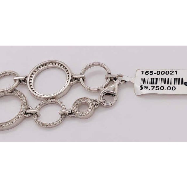 14 Karat White Gold and Diamond Necklace With 6.5 Total Diamond Weight For Sale - Image 11 of 11