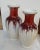 Arts & Crafts Maitland Smith Hand Painted Ivory and Red Color Vase For Sale - Image 3 of 8