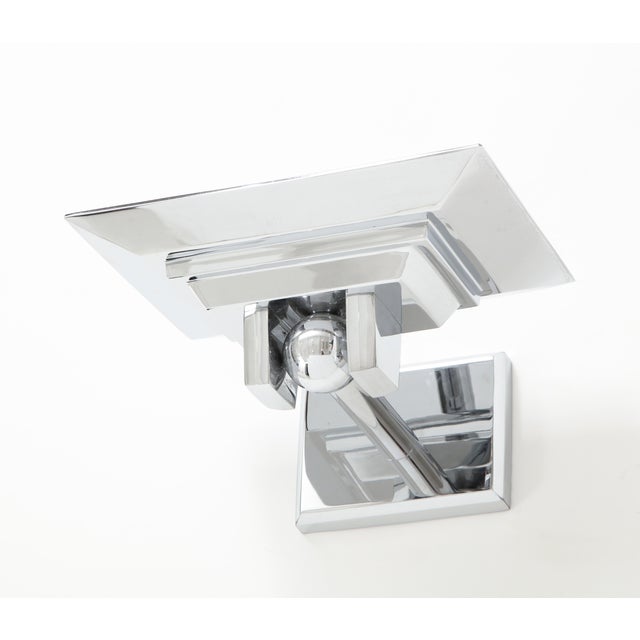 Minimalist Polished Chrome Sconce by Boyd Lighting For Sale - Image 9 of 13