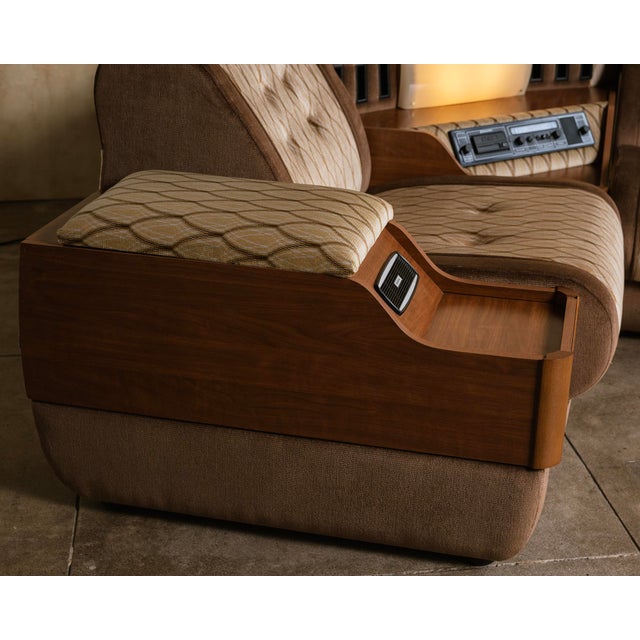 Wood 1970s Radio Sofa With a Stereo Console For Sale - Image 7 of 10