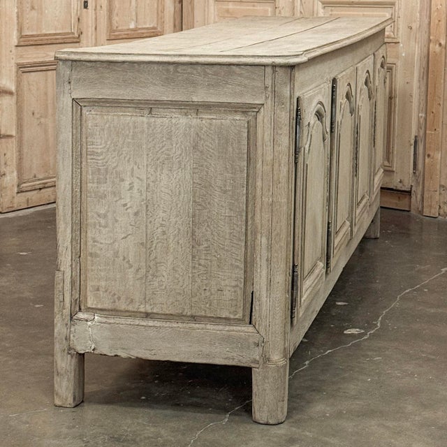 18th Century Country French Louis XIV Buffet in Stripped White Oak For Sale - Image 12 of 18