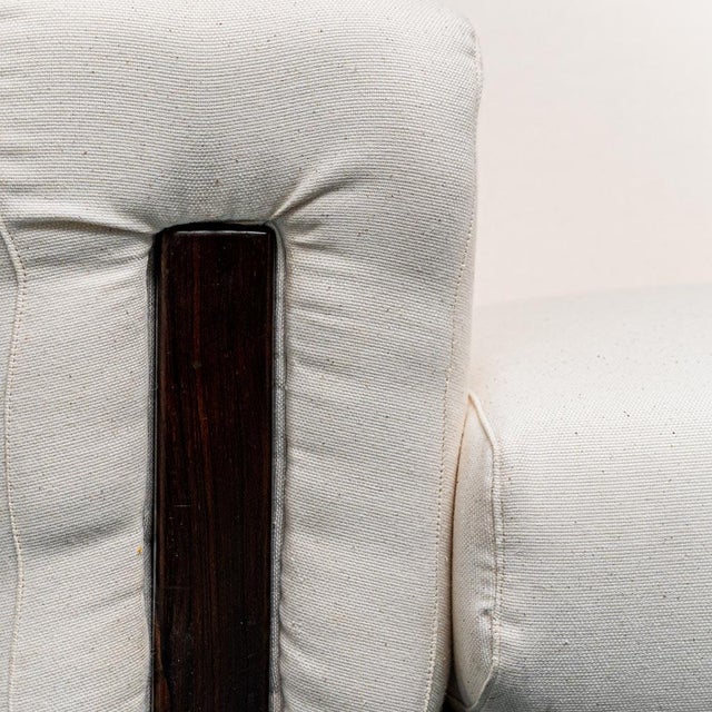 Wood Set of Saporiti Armchairs in Wood and Fabric, 1970s from Saporiti Italia For Sale - Image 7 of 14