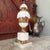 This vintage urn-style lamp is likely crafted in Italy from marble and alabaster with brass detailing. Its 13"x4"...