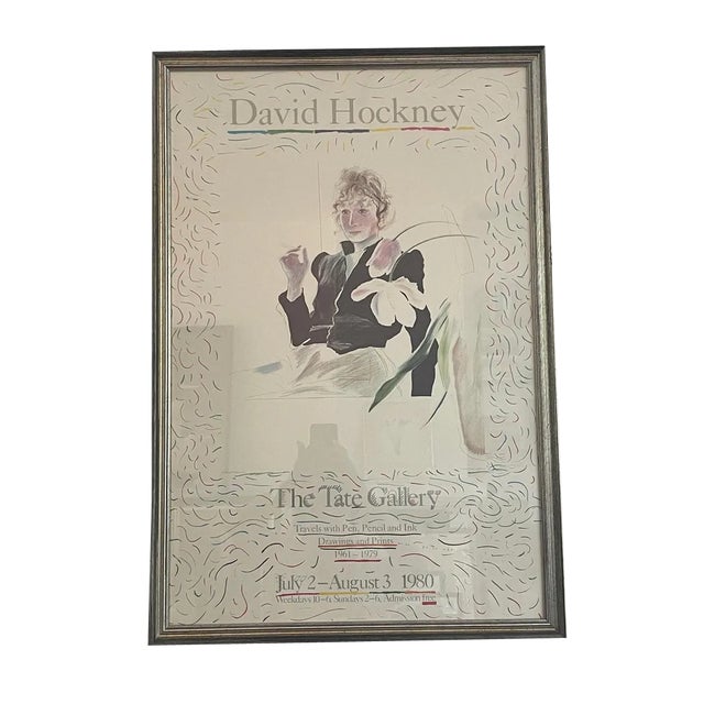 1980 David Hockney Celia,Paris ビンテージポスター Large DAVID HOCKNEY Art Gallery Exhibition Poster Celia
